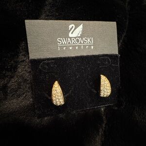 Swarovski Gold and Silver Crystal Earrings